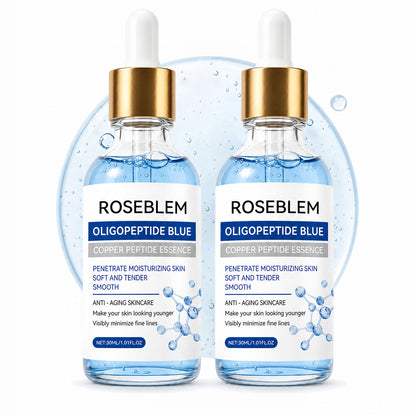 ROSEBLEM Copper Peptides Serum for Face Targets Anti-aging Delivers Deep Hydration and Tightens Facial Skin. Fragrance Free 1.01 fl oz