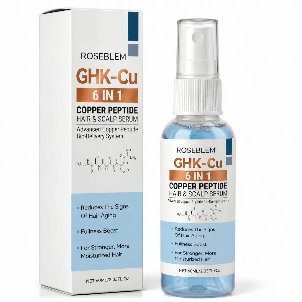 New GHK-Cu 6 IN 1 Copper Peptide Hair & Scalp Serum – Blue Copper Peptide Formula for Volume & Hair Strength, 60ml/2.03 fl.oz