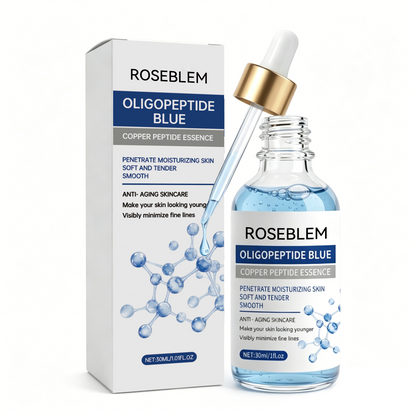 ROSEBLEM Copper Peptides Serum for Face Targets Anti-aging Delivers Deep Hydration and Tightens Facial Skin. Fragrance Free 1.01 fl oz