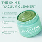 ROSEBLEM Carbonated Bubble Clay Face Mask with Brush & Hyaluronic Acid, Deep Cleansing & Mattifying for Sensitive Skin, 100g