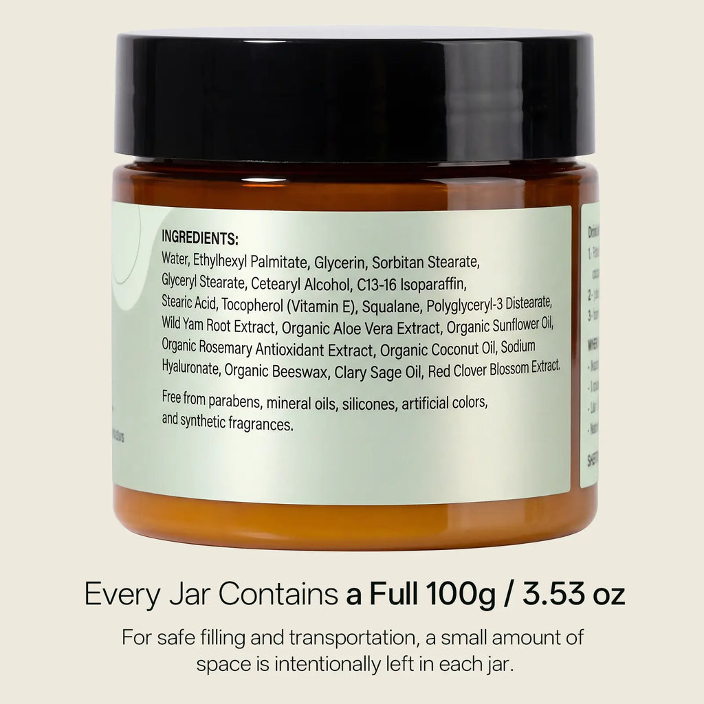 ROSEBLEM Wild Yam Cream – Body Moisturizer with Deep Hydration for Menopause-Prone Skin, Hormone Balance Support, 100g / 3.53oz
