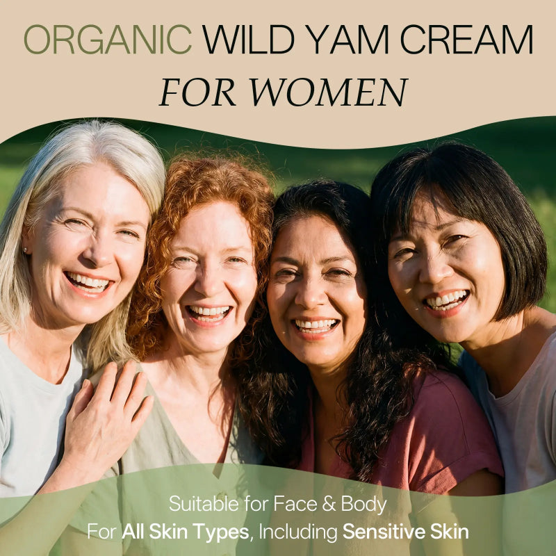ROSEBLEM Wild Yam Cream – Body Moisturizer with Deep Hydration for Menopause-Prone Skin, Hormone Balance Support, 100g / 3.53oz