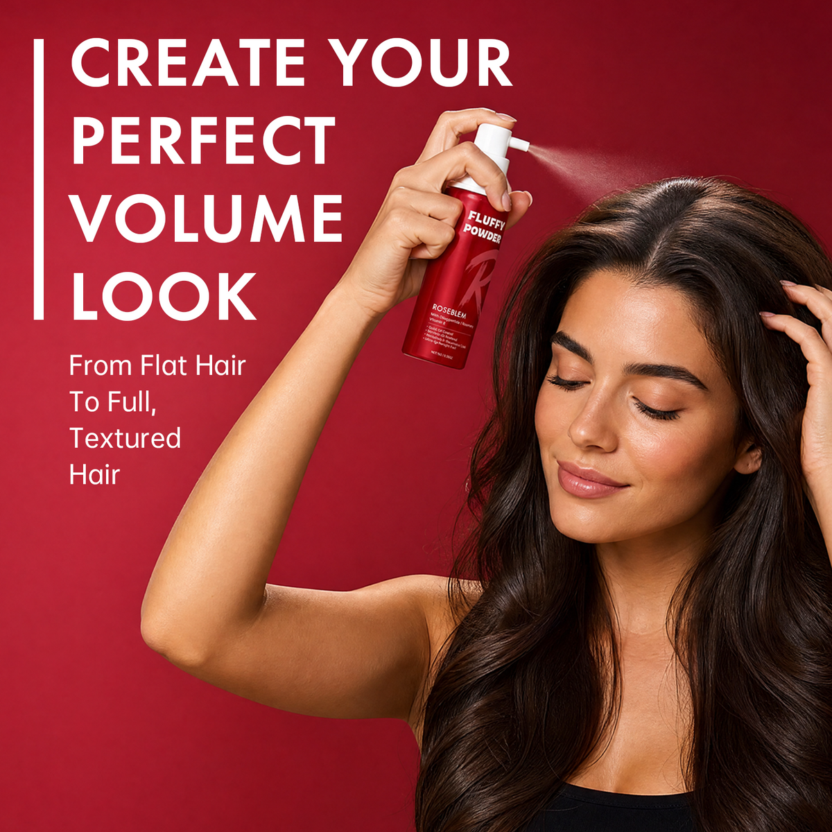 ROSEBLEM Volume Styling Texturizing Powder, Instantly Boosts Hair Looking Fullness Creates Textured Styles with Keratin 0.53oz