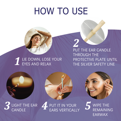 Natural Ear Candle Kit – 16pc Relaxing Aromatherapy Set for Gentle Ear Cleaning