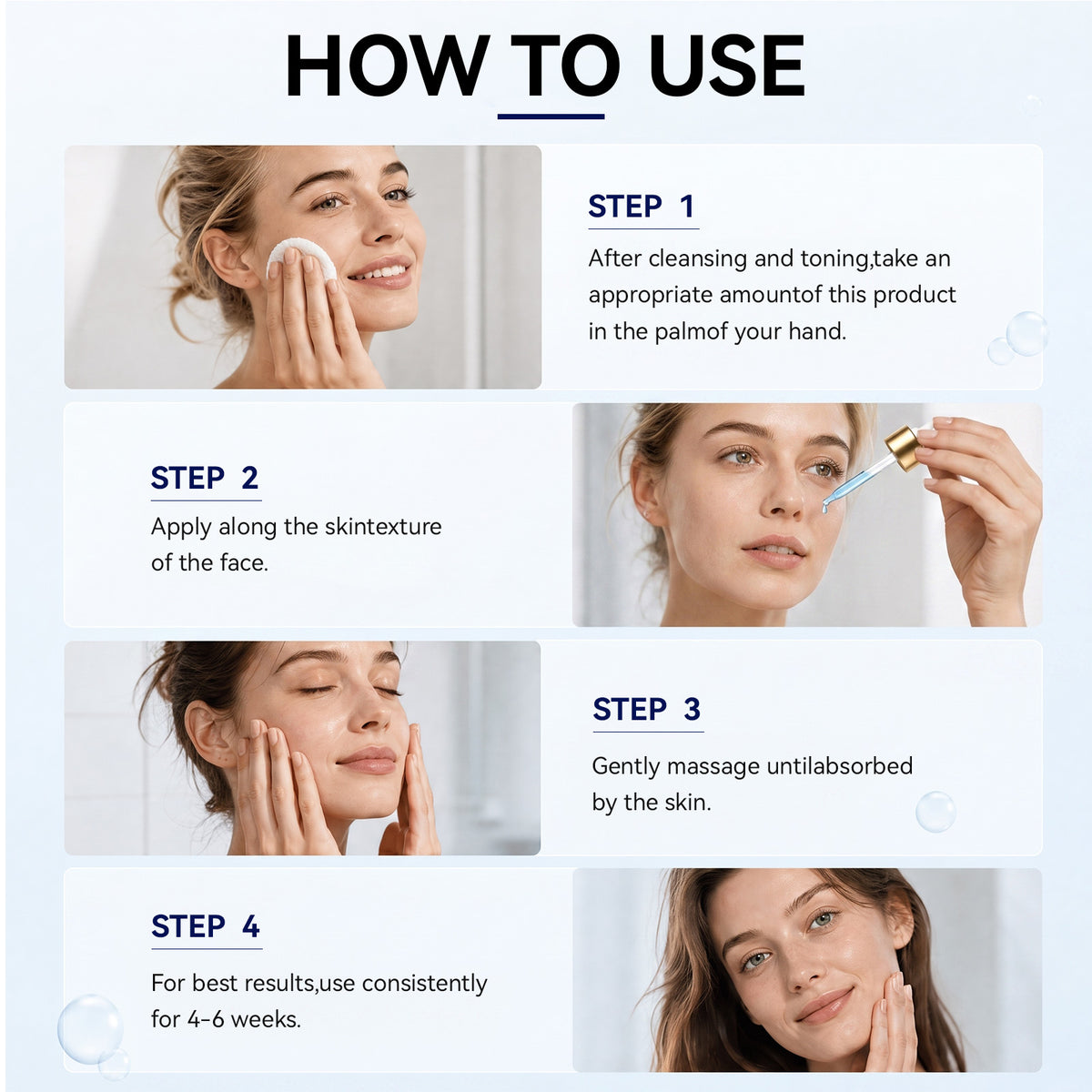 ROSEBLEM Copper Peptides Serum for Face Targets Anti-aging Delivers Deep Hydration and Tightens Facial Skin. Fragrance Free 1.01 fl oz