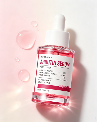 Roseblem Arbutin and Tranexamic Acid Facial Serum,formulated to improve dark spots and uneven skin tone,facial skincare product,1fl oz