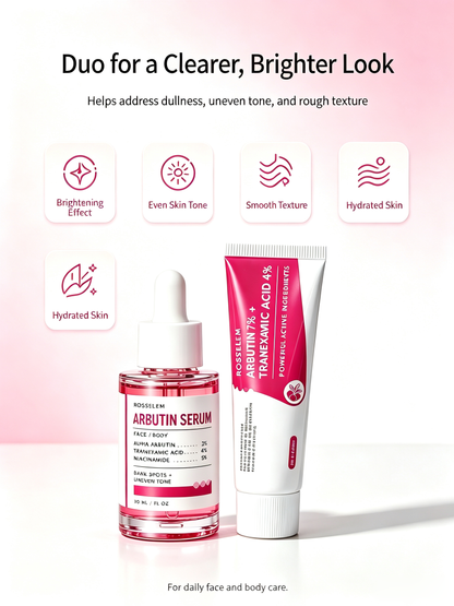 Roseblem Daily Arbutin Set, for dark spots and uneven skin tone, facial skincare