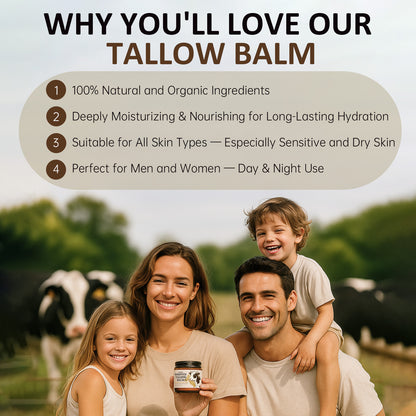 ROSEBLEM Whipped Tallow Balm - 100% Grass-Fed Beef Tallow and Honey Balm for Face & Body Moisturizer for Sensitive Skin 4.2oz
