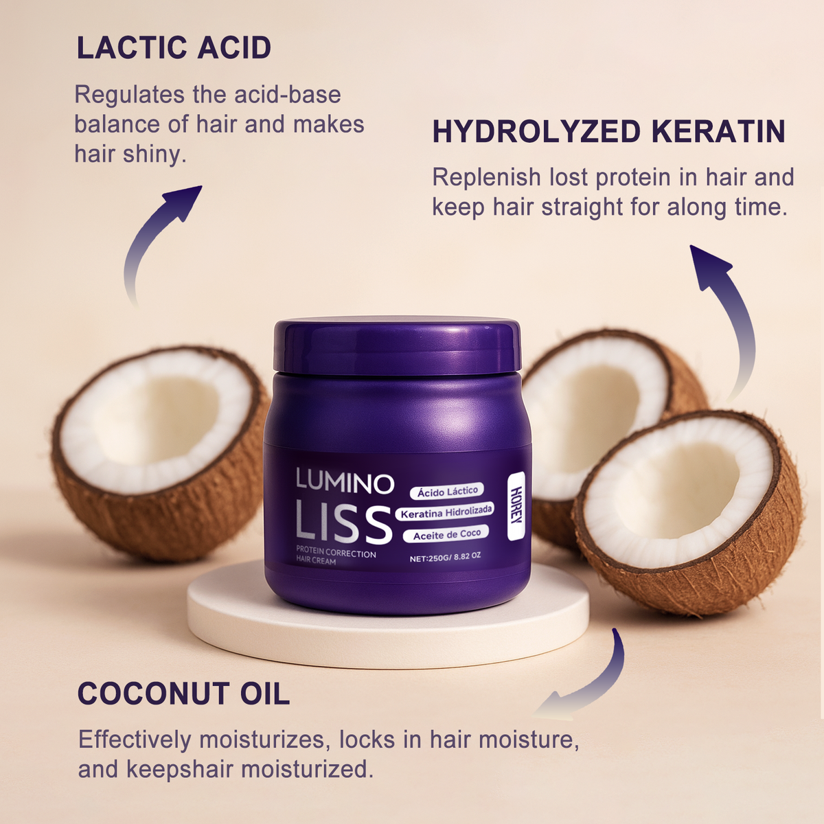LUMINO LISS Protein Correction Hair Cream – 250g
