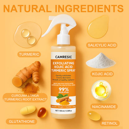 CAMRESIC Exfoliating Body Spray with Kojic Acid & Turmeric-100ml