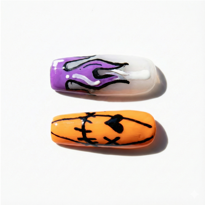 🎃 Halloween Flame Press-On Nails