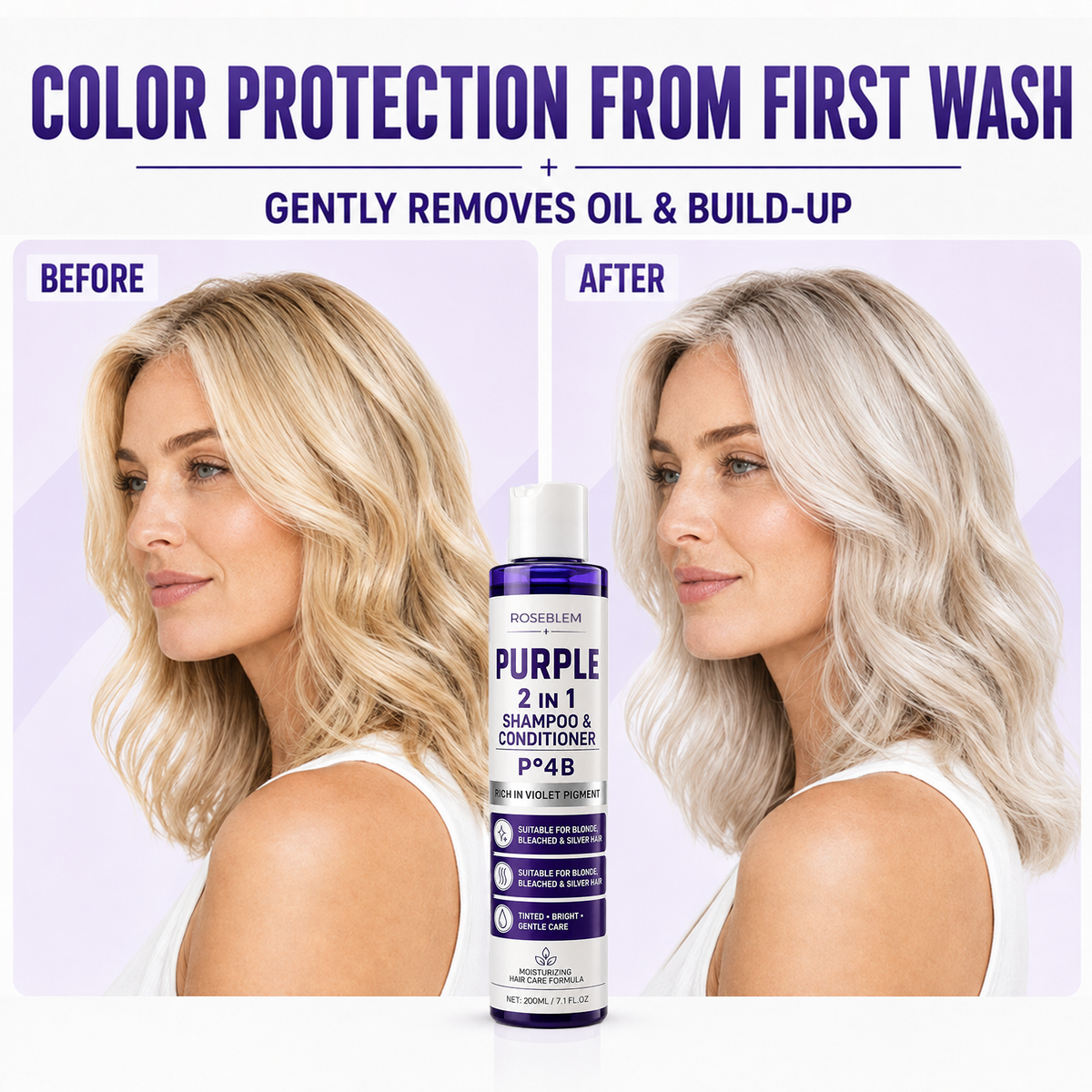 2-in-1 Shampoo & Conditioner for Blonde & Gray Hair | All-Round Color Retention Care