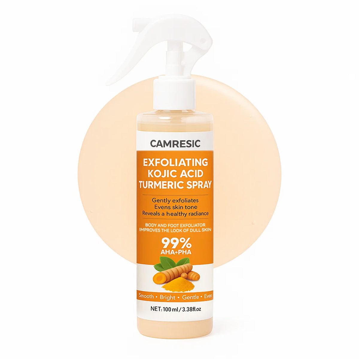CAMRESIC Exfoliating Body Spray with Kojic Acid & Turmeric-100ml