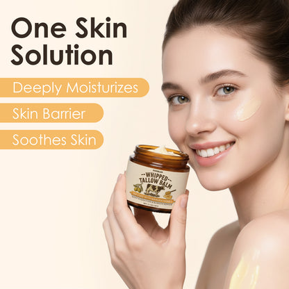 ROSEBLEM Whipped Tallow Balm - 100% Grass-Fed Beef Tallow and Honey Balm for Face & Body Moisturizer for Sensitive Skin 2.1oz