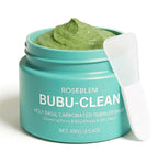 ROSEBLEM Carbonated Bubble Clay Face Mask with Brush & Hyaluronic Acid, Deep Cleansing & Mattifying for Sensitive Skin, 100g