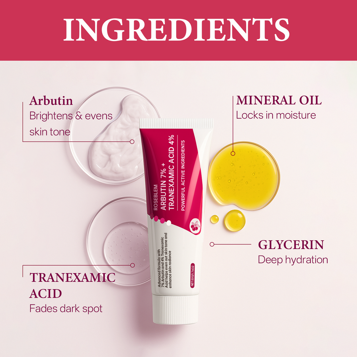 Arbutin And Hyaluronic Acid Facial Moisturizer, Formulated To Address Dark Spots And Uneven Skin Tone, Facial Moisturizing Skincare Product 1.76oz